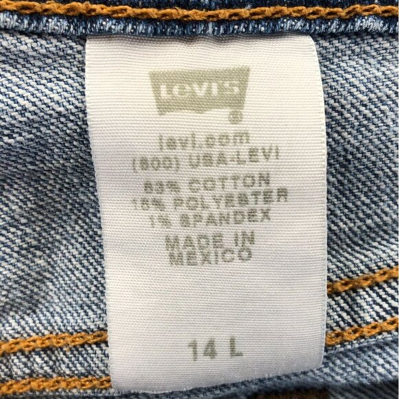 Levis Womens 505 Jeans Size 14L Light Blue Denim Straight Leg Classic - Picture 8 of 14